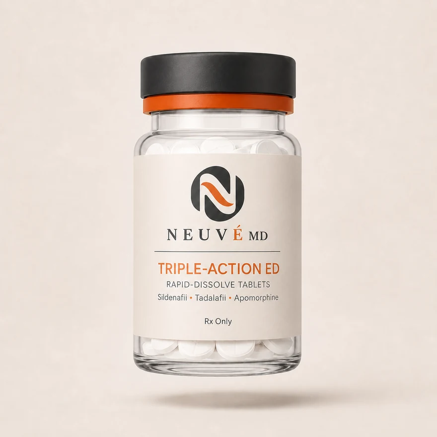 NEUVÉ Triple-Action ED — As-needed rapid-dissolve tablet